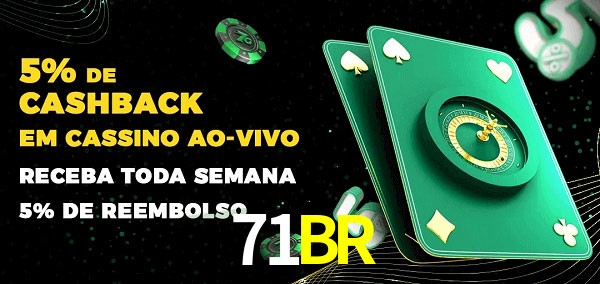 Promoções do cassino ao Vivo 71BR